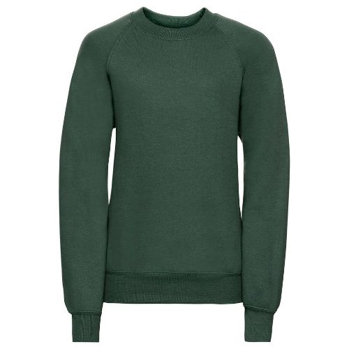 Russell Europe Kids Raglan Sleeve Sweatshirt Bottle Green